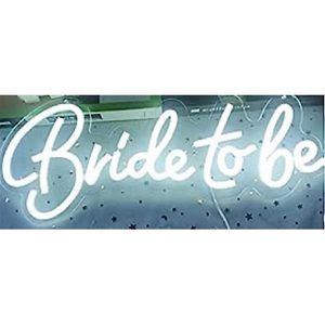 ECNITY • “Bride To Be” White Neon Light Electric Plug In Sign